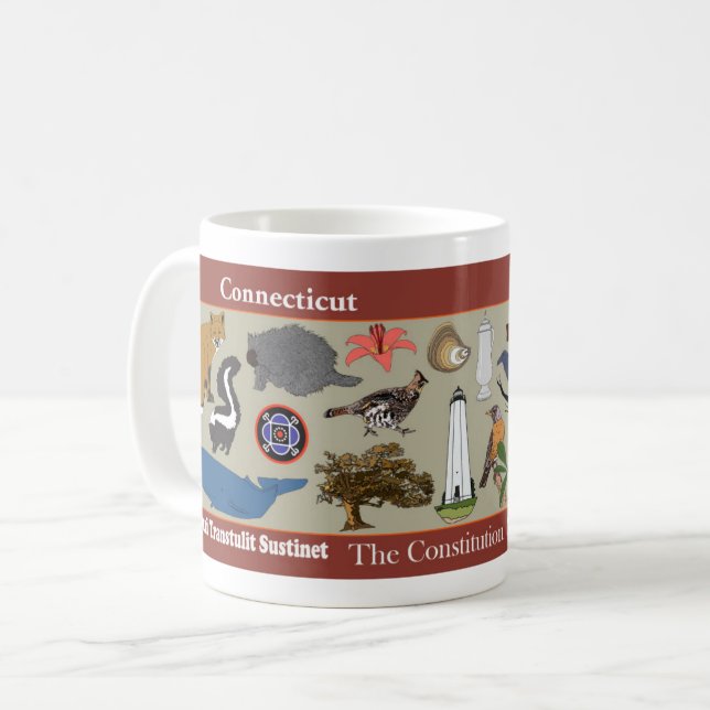 Taza De Café Mug conmemorativa del estado de Connecticut (Anverso izquierdo)