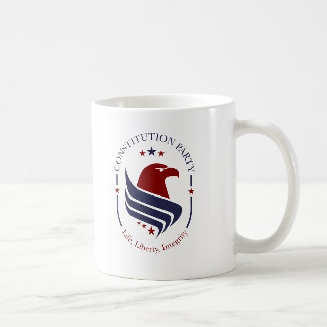 Taza De Café Mug, Constitution Party, Eagle, oval (Derecha)