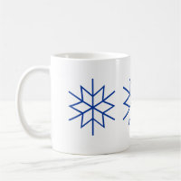 Mug - Copos de nieve azules