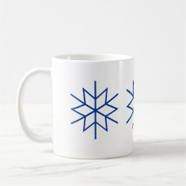 Taza De Café Mug - Copos de nieve azules