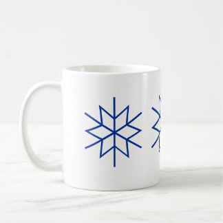 Taza De Café Mug - Copos de nieve azules