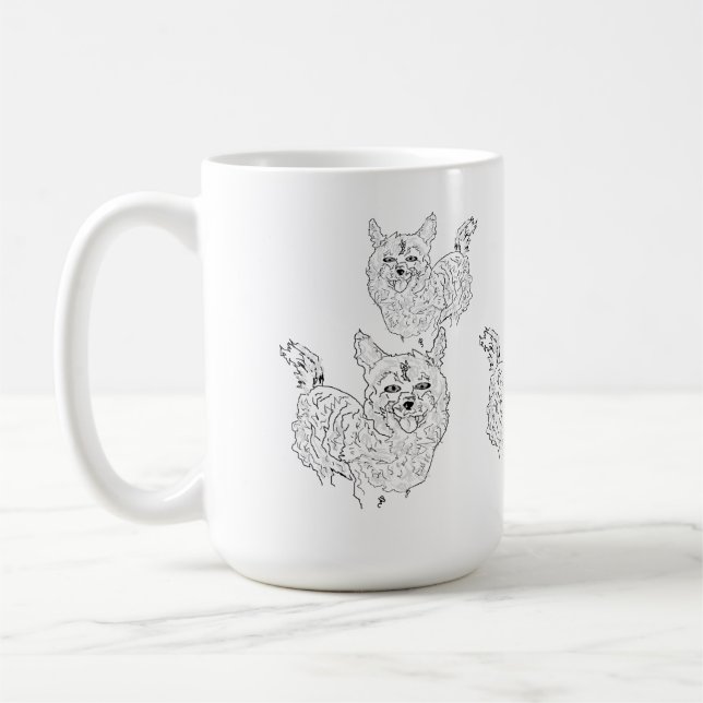 Taza De Café Mug ; Corgi Puppies (Izquierda)