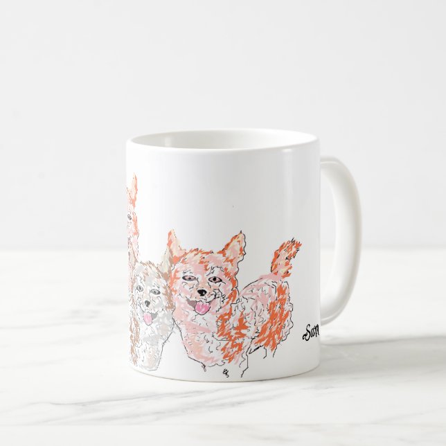 Taza De Café Mug : Corgi Trio (Anverso derecho)