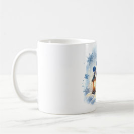 Taza De Café Mug Cozy Invierno Muñeco de Nieve con Linterna – M