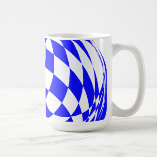Taza De Café Mug - Cuadrados de tablero de cheques distorsionad