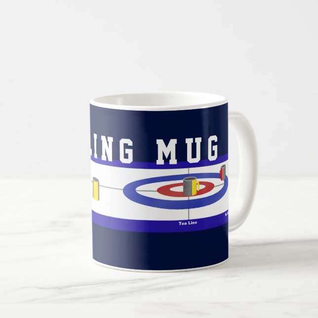 Taza De Café Mug. curling humorístico (Anverso derecho)