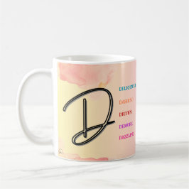 Taza De Café Mug "D" inicial (11 oz)