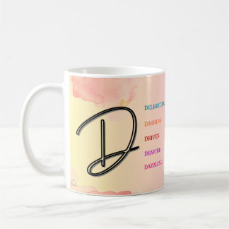Taza De Café Mug "D" inicial (11 oz)