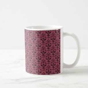 Taza De Café Mug Damascal Romántica, Magenta