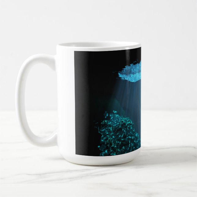 Taza De Café Mug de 14 oz con imagen de "cenote maya" (Izquierda)