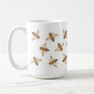 Taza De Café Mug de abejas dibujadas a mano