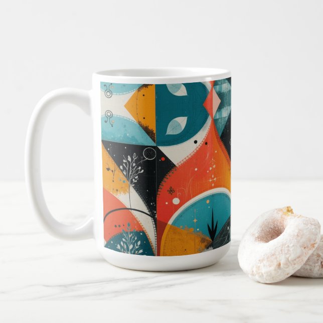 Taza De Café Mug de abstracción gráfica (Con donut)