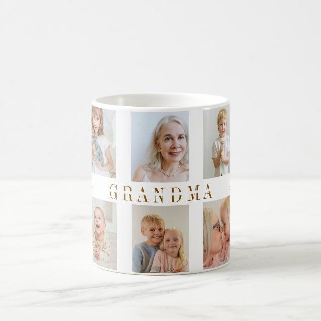 Taza De Café Mug de abuela personalizada | Fotos personalizados (Centro)