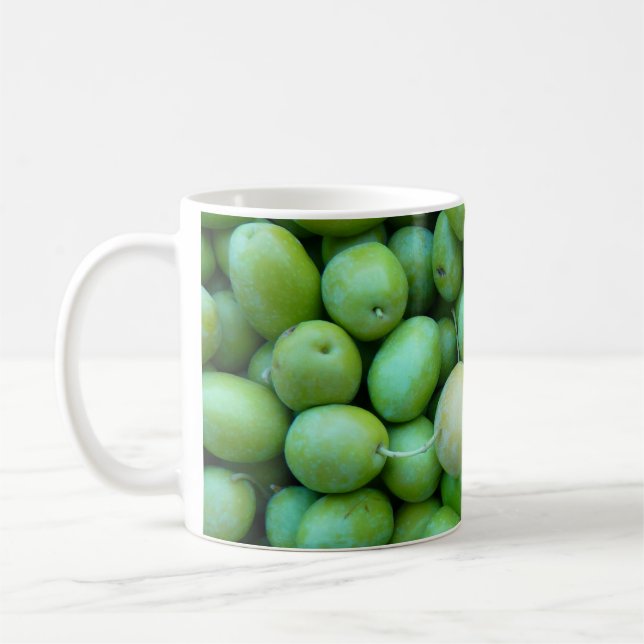 Taza De Café Mug de aceitunas verdes frescas (Izquierda)