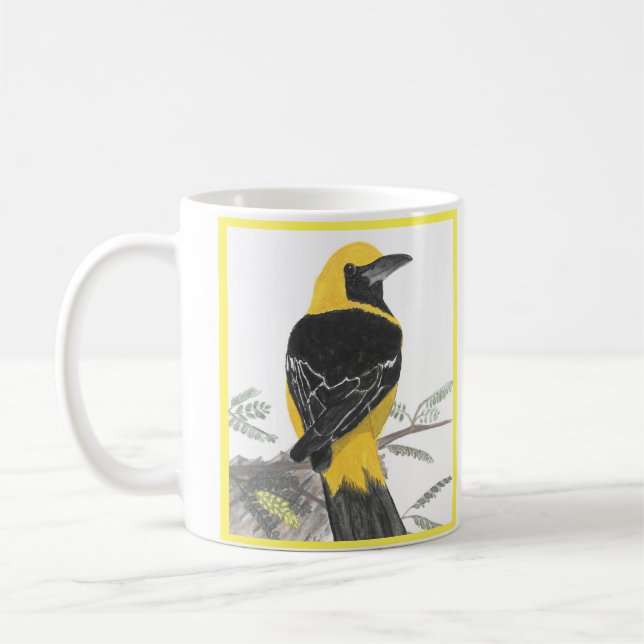 Taza De Café Mug de acuarela de Oriole Hooed (Izquierda)