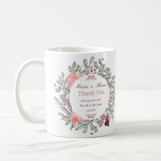 Taza De Café Mug de agradecimiento personalizado (Izquierda)