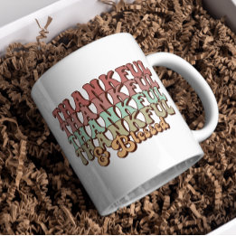 Taza De Café Mug de agradecimiento retro, regalo de Acción de G