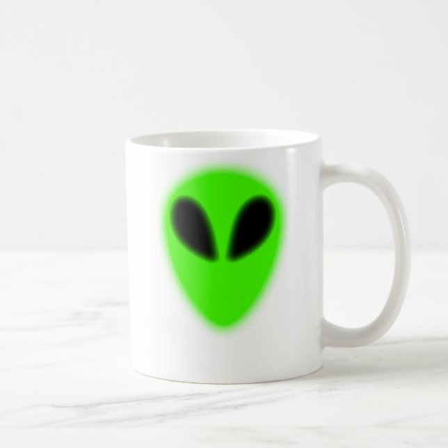 Taza De Café Mug de Alien Verde brillante (Derecha)