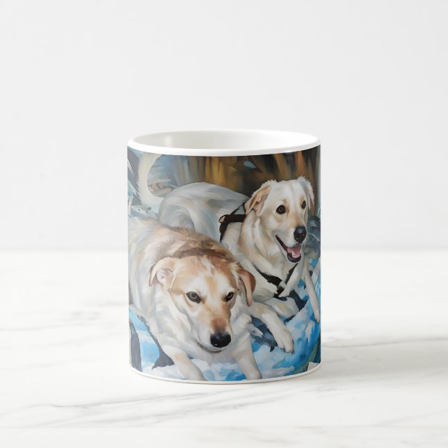 Taza De Café Mug. de amigos del cachorro (Centro)