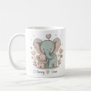 Taza De Café Mug de amor de elefante personalizado