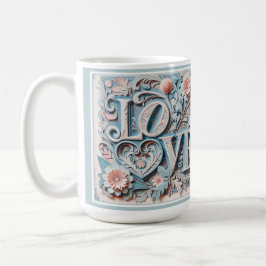 Taza De Café Mug de amor en capas encantadoras