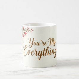 Taza De Café Mug de amor floral