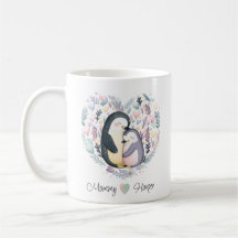 Mug de amor pingüino personalizado