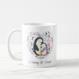 Taza De Café Mug de amor pingüino personalizado