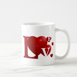 Taza De Café Mug de amor rojo