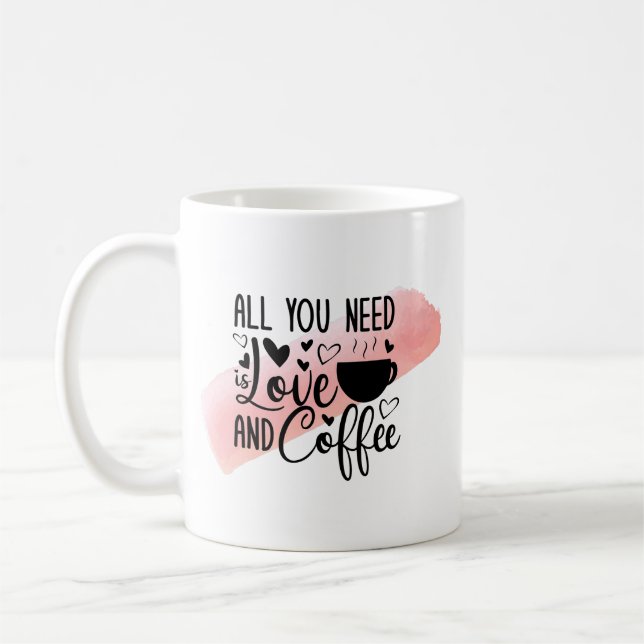Taza De Café Mug de amor y café - Gracioso regalo de amante del (Izquierda)