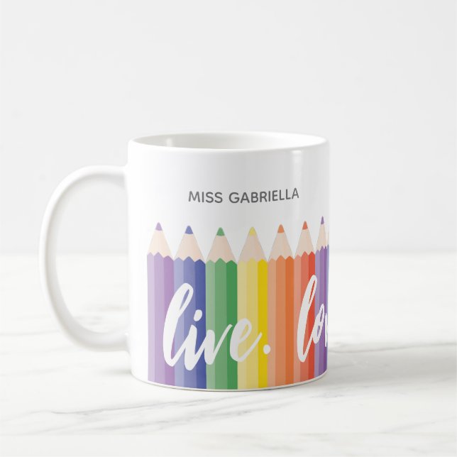 Taza De Café Mug de aprecio personalizado del profesor (Izquierda)