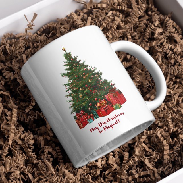 Taza De Café Mug de árbol de Navidad mágico (Subido por el creador)