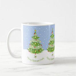 Taza De Café Mug de árbol de Navidad personalizado
