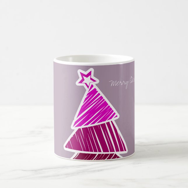 Taza De Café Mug de árbol de navidad rosado (Centro)
