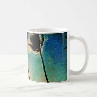 Taza De Café Mug. de árbol de palmas de sol