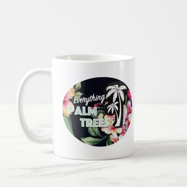 Taza De Café Mug. de árbol de palmas de todo (Izquierda)