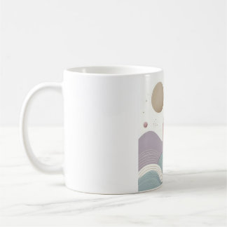 Taza De Café Mug de arte abstracto minimalista - Soft Pastel Mo