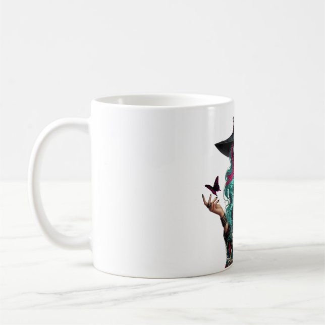Taza De Café Mug de arte de bruja gótica (Izquierda)