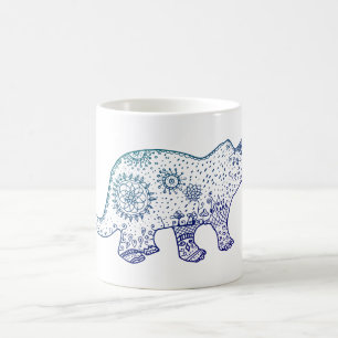 Taza De Café Mug de arte de dinosaurios de Mandala