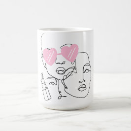 Taza De Café Mug de arte de línea