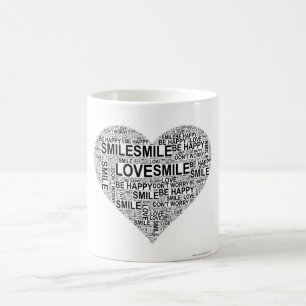 Taza De Café Mug. de arte de palabras del corazón