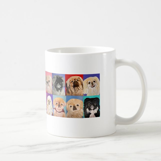 Taza De Café Mug de arte pekingés (Derecha)