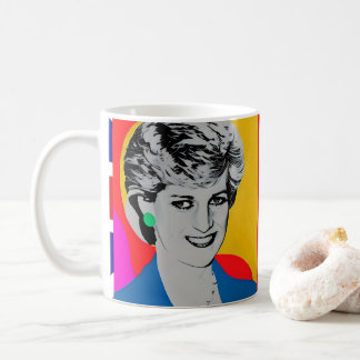 Taza De Café Mug de arte pop de Princesa Diana