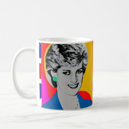 Taza De Café Mug de arte pop de Princesa Diana
