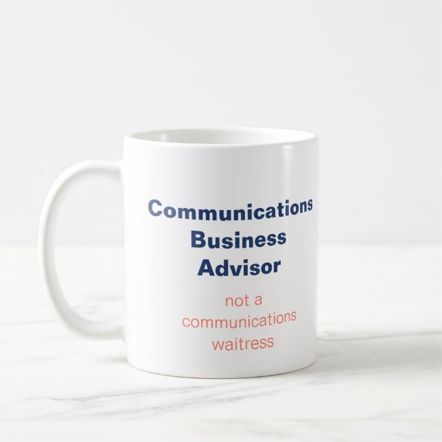Taza De Café Mug de Asesor de Comunicaciones (Izquierda)