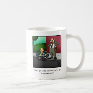 Taza De Café Mug. de "automóvil de empresa" de humor de negocio