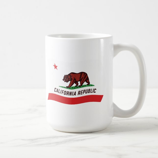 Taza De Café Mug de bandera de California (Derecha)