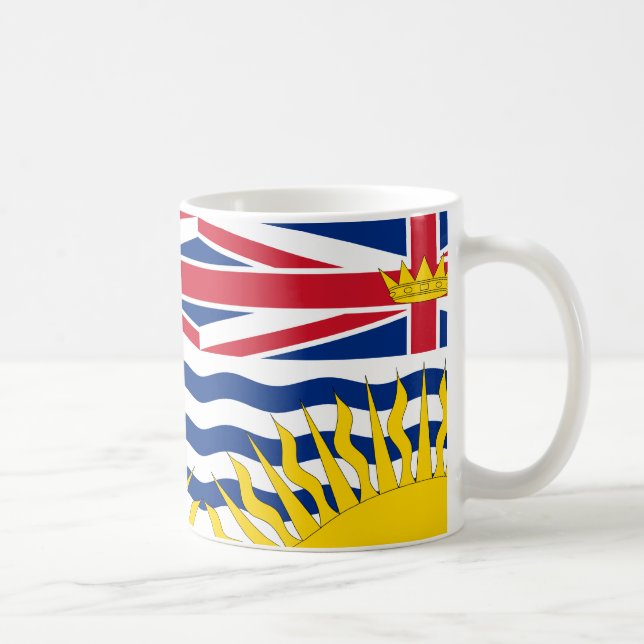 Taza De Café Mug de bandera de Columbia Británica (Derecha)