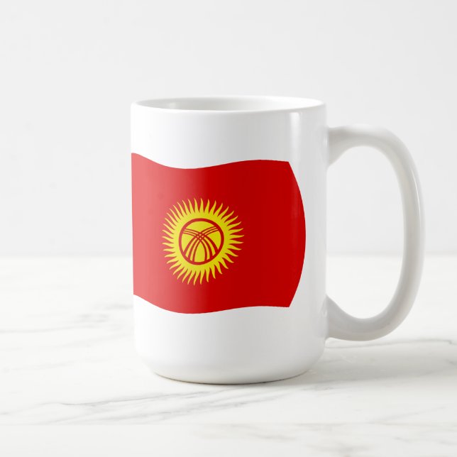Taza De Café Mug de bandera de la república kirguisa (Derecha)