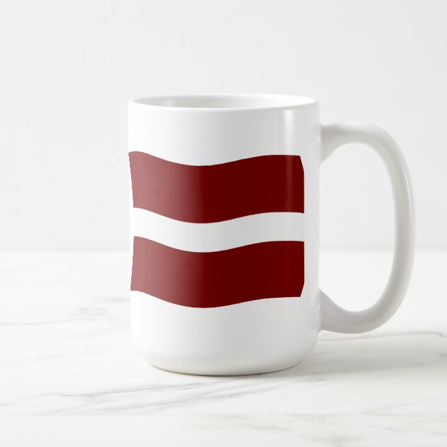 Taza De Café Mug de bandera de Letonia (Derecha)
